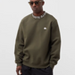 SUDADERA VERDE OLIVA CUELLO REDONDO LETRAS