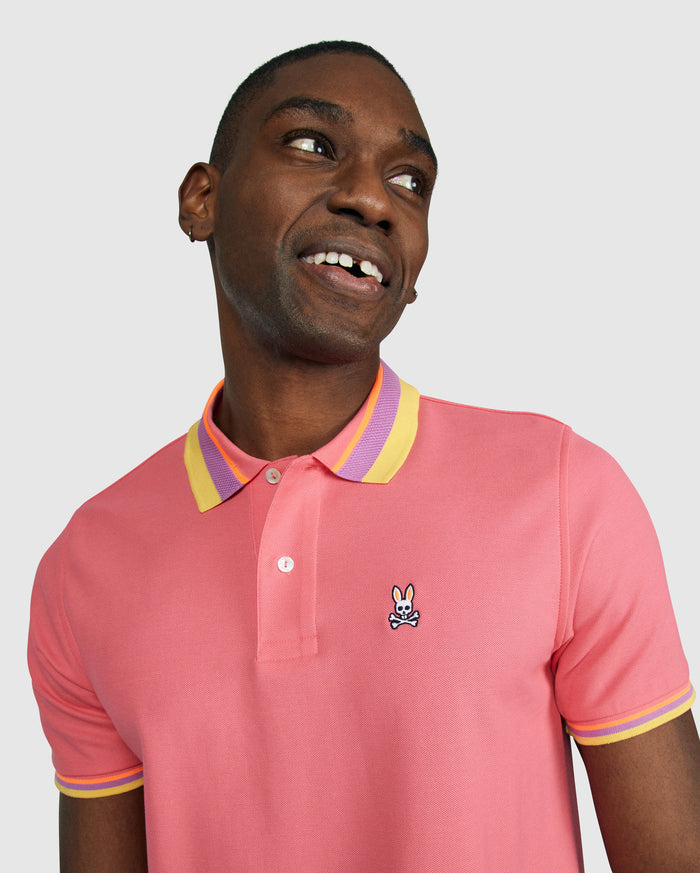 POLO OLIVER CON PUNTA DE NEÓN PARA HOMBRE