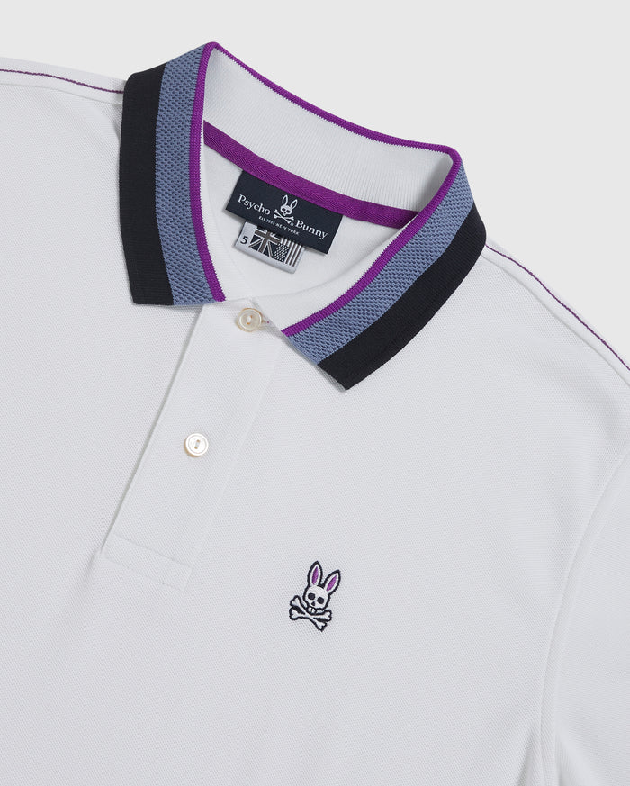 MENS OLIVER NEON TIPPED POLO