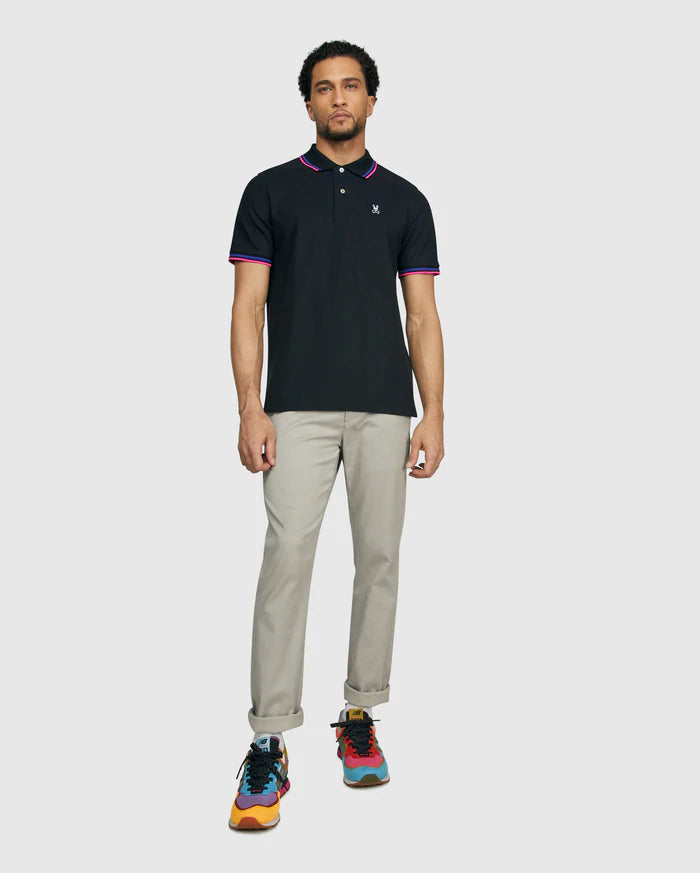MENS LINCOLN NEON TIPPED POLO