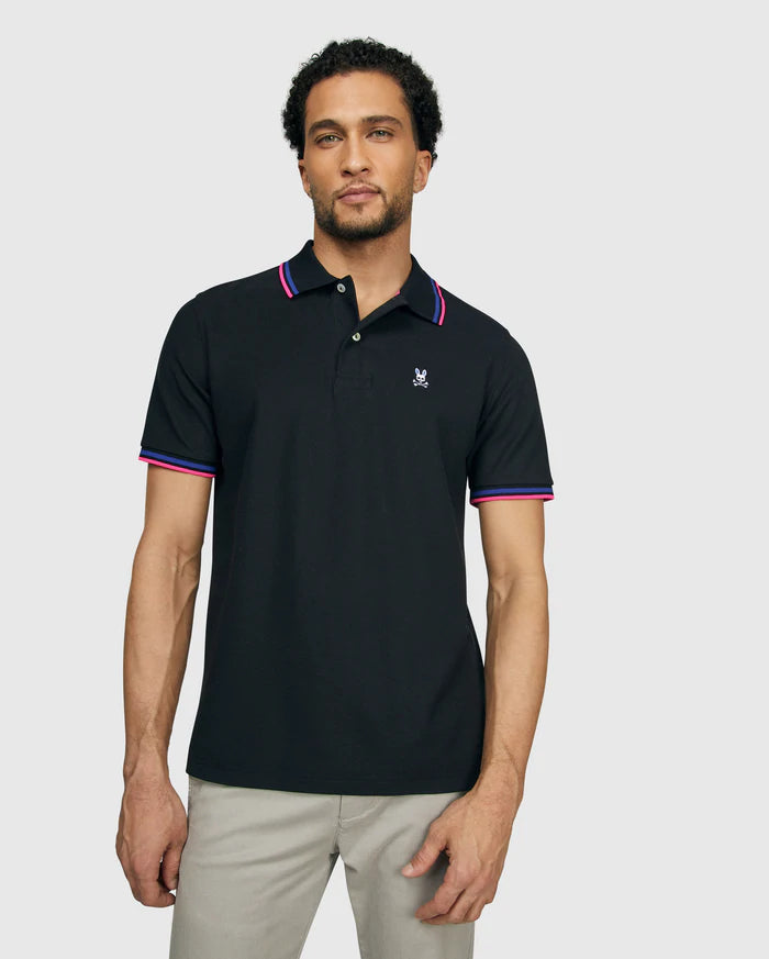 MENS LINCOLN NEON TIPPED POLO