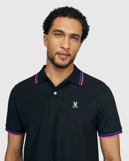 MENS LINCOLN NEON TIPPED POLO