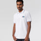 Mens Lafayette Embroidered Stripe Collar Polo
