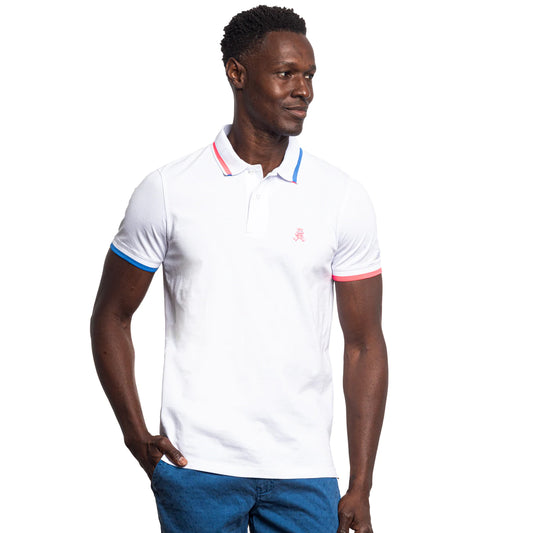 Monaco FROG Slim Fit Polo - White