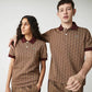 Unisex Lacoste L!VE Classic Fit Monogram Jacquard Polo
