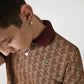 Unisex Lacoste L!VE Classic Fit Monogram Jacquard Polo