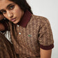 Unisex Lacoste L!VE Classic Fit Monogram Jacquard Polo