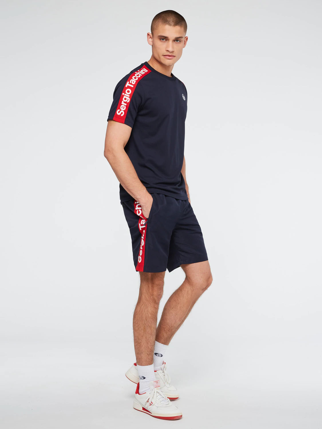 CAMISETA FASCIA PL-MARINO/ROJO TANGO
