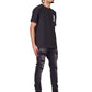 P001 PINTURA DE LAVADO NEGRO EXCLUSIVO DE LAVADO DE JEAN SKINNY DE BAJO TIRO