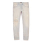 Jeans ajustados de talle bajo de Purple Brand - Hickory Stripe Vintage Blowout 
