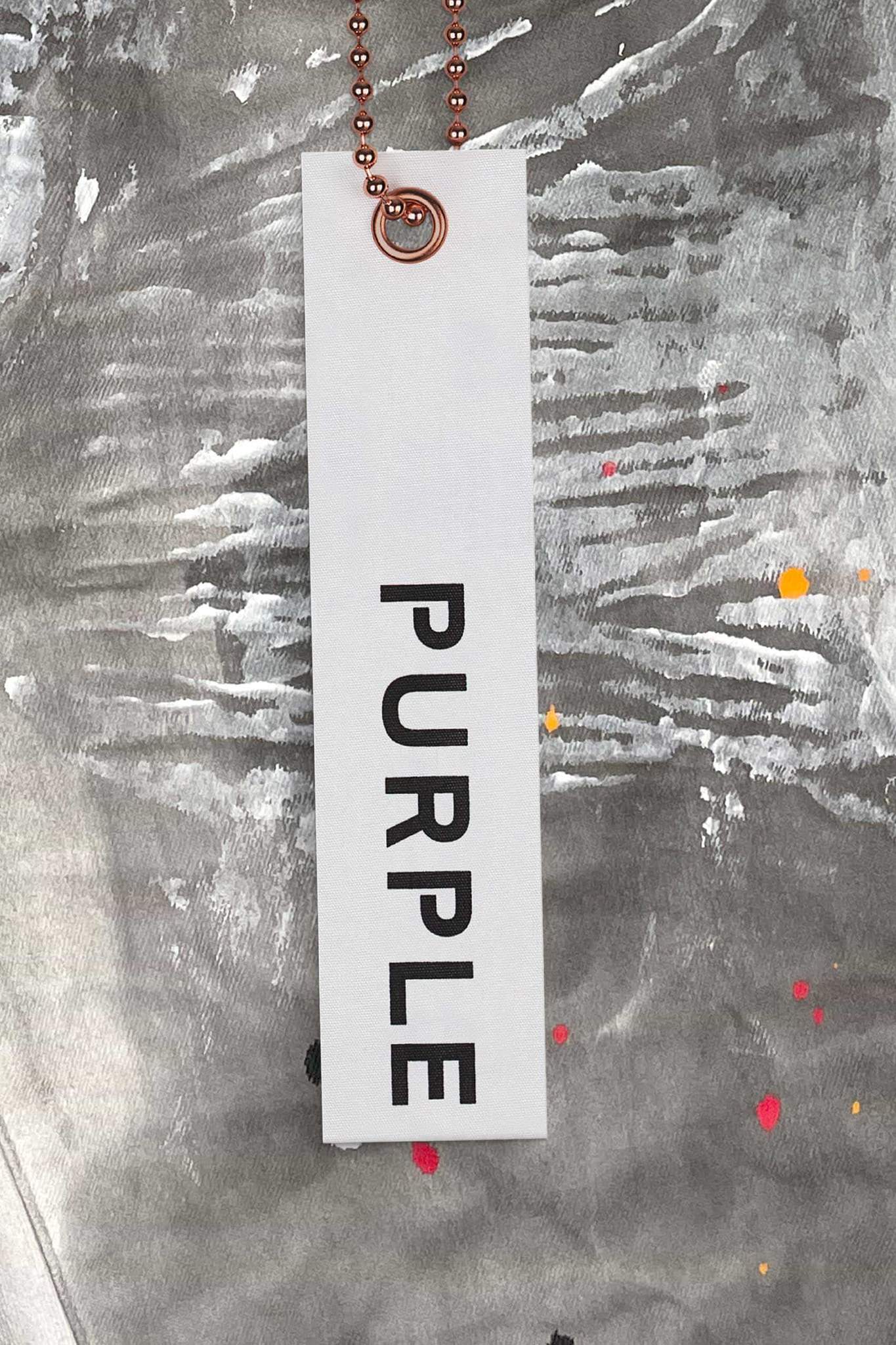 PURPLE-BRAND WHITE SOFT WAX PAINT P001 LOW RISE SKINNY