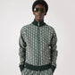 Men's Regular Fit Monogram Print Zip Sweatshir
