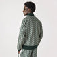 Men's Regular Fit Monogram Print Zip Sweatshir