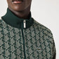 Men's Regular Fit Monogram Print Zip Sweatshir