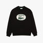 Sudadera de hombre de ajuste holgado con estampado de monograma de la marca 