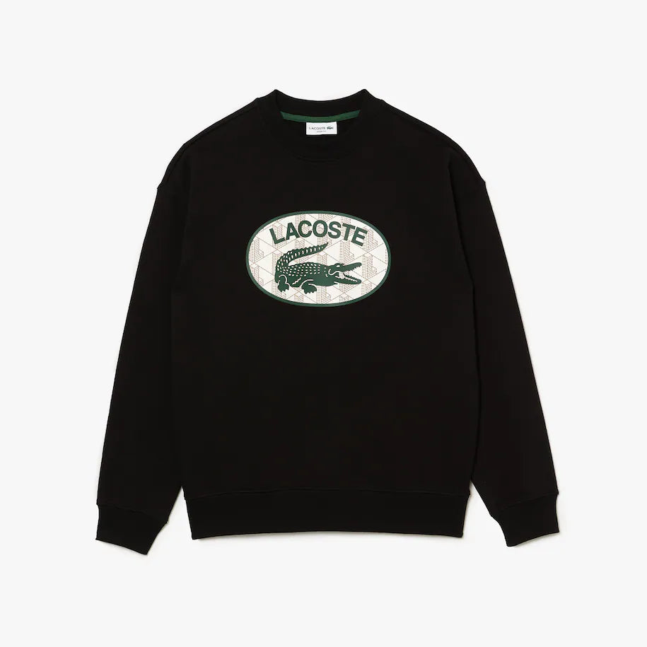 Men's Loose Fit Branded Monogram Print Sweatshirt