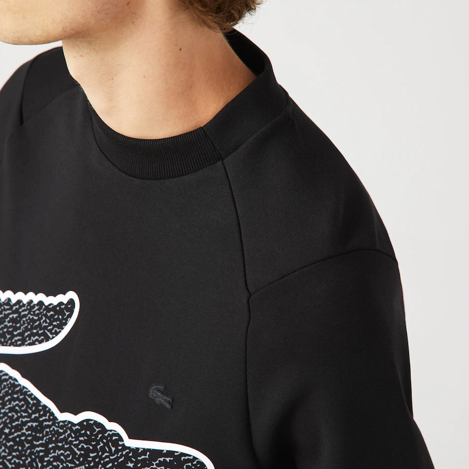 Men’s Crew Neck Oversized Crocodile Cotton Blend Sweatshirt