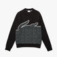 Men’s Crew Neck Oversized Crocodile Cotton Blend Sweatshirt