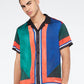 MONTE CARLO CAMP SHIRT-LAPIS BLUE/EVERGREEN