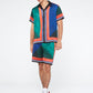MONTE CARLO CAMP SHIRT-LAPIS BLUE/EVERGREEN