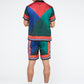 MONTE CARLO CAMP SHIRT-LAPIS BLUE/EVERGREEN