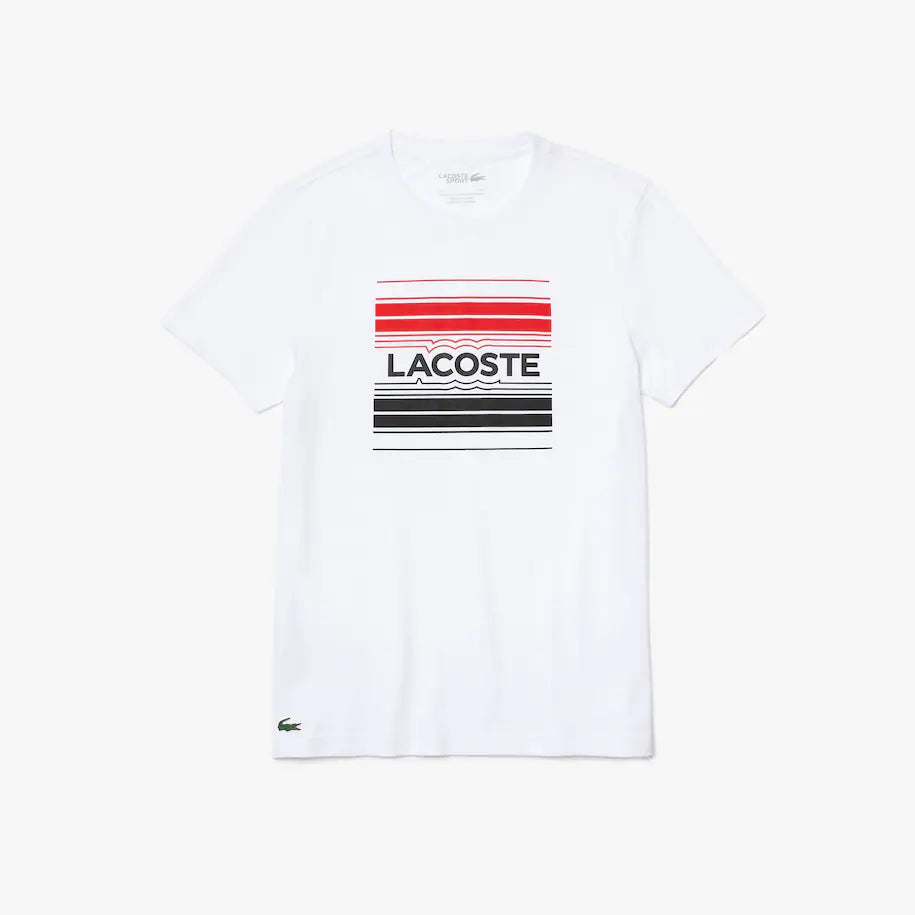 Camiseta de hombre Lacoste SPORT Stylized Logo Print en algodón orgánico 