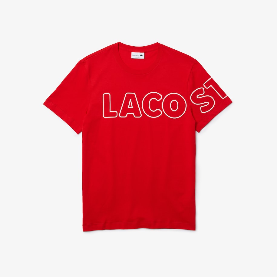 Men's Heritage Branded Crew Neck Flecked Cotton T-Shirt