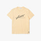 Camiseta De Hombre En Algodón De Cuello Redondo Con Estampado De Cocodrilo Y Firma 