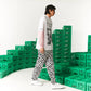 Men's Lacoste L!VE Collab Minecraft Loose Fit Organic Cotton T-Shirt