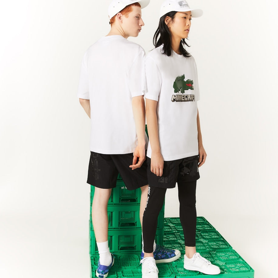 Camiseta unisex Lacoste x Minecraft en algodón orgánico estampado 