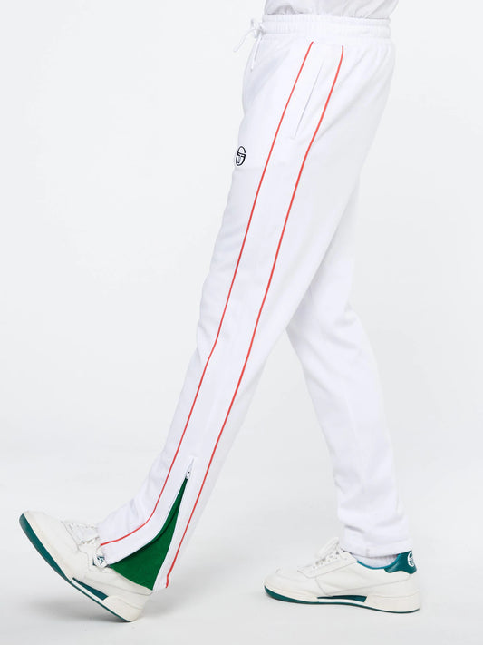 AMISCORA TRACK PANTS ARCHIVIO-WHITE/GRENADINE/JOLLY GREEN