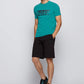 STRETCH-COTTON T-SHIRT WITH NEW-SEASON LOGO ARTWORK