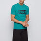 STRETCH-COTTON T-SHIRT WITH NEW-SEASON LOGO ARTWORK