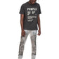 PURPLE-BRAND WHITE SOFT WAX PAINT P001 LOW RISE SKINNY