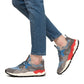 YAMANO 3 MAN - Sneaker in suede and technical fabric - Grey/Blue
