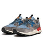 YAMANO 3 MAN - Sneaker in suede and technical fabric - Grey/Blue